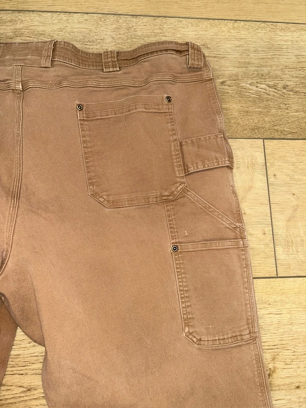 Duluth Trading Co Mens Flex Fire Hose Work Pants Brown 46x32 (29) Relaxed Fit